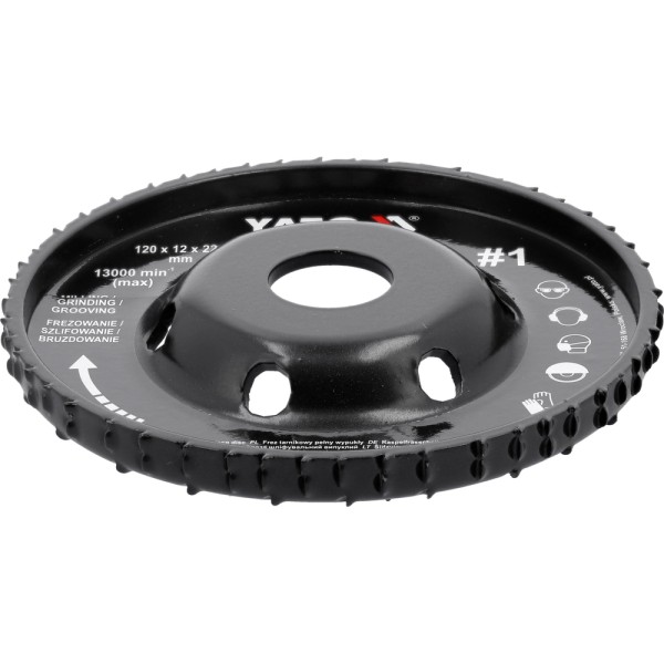 FREZ, TARNIK PEŁNY, WYPUKŁY 120X12 NR1 NA SZLIFIERKĘ KĄTOWĄ YT-59182