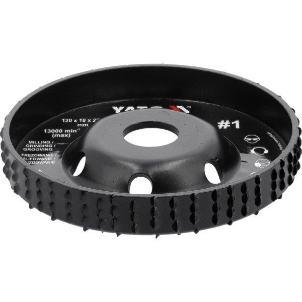 FREZ, TARNIK PEŁNY, WYPUKŁY 120X18 NR1 NA SZLIFIERKĘ KĄTOWĄ YT-59184