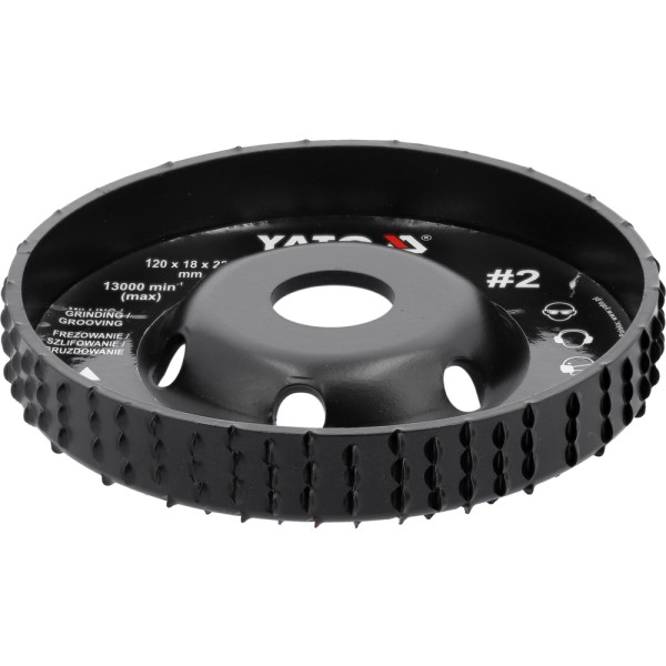 FREZ, TARNIK PEŁNY, WYPUKŁY 120X18 NR2 NA SZLIFIERKĘ KĄTOWĄ YT-59185