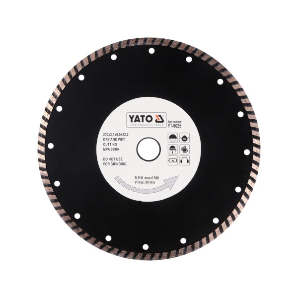 TARCZA DIAMENTOWA, SEGMENT TURBO 230 MM YT-6025