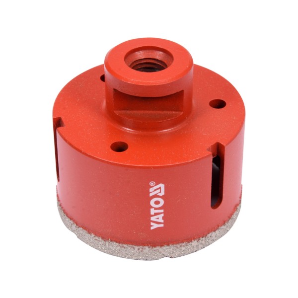 DIAMENTOWE WIERTŁO DO GRESU 68MM, DO WIERCENIA NA SUCHO SZLIFIERKĄ KATOWĄ YT-60447