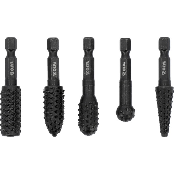 ZESTAW FREZÓW DO DREWNA 5 SZT.HEX YT-61747