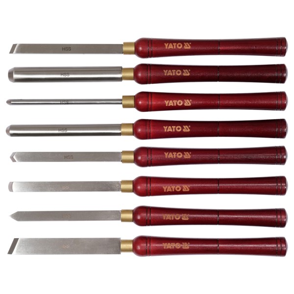 NOŻE DO TOCZENIA DREWNA KPL. 8 SZT YT-62780