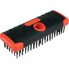 SZCZOTKA DRUCIANA, DRUT STALOWY 6 RZĘDÓW, KORPUS PLASTIKOWY YT-6334