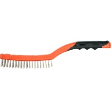 SZCZOTKA DRUCIANA, DRUT NIERDZEWNY, 3 RZĘDY, RĘKOJEŚĆ PLASTIKOWA YT-6335