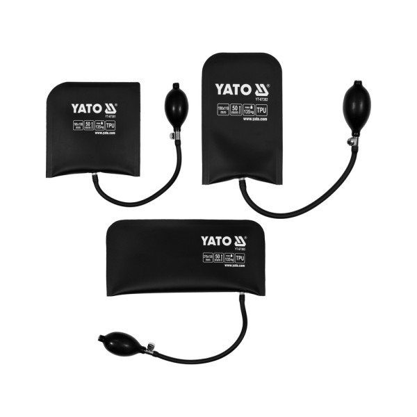 ZESTAW PODUSZEK MONTAŻOWYCH, 3 SZT.: 165X150 MM, 190X110 MM, 270X130 MM; UDŹWIG 135 KG YT-67385