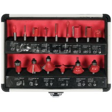 FREZY WIDIOWE DO DREWNA, TRZPIEŃ FI 6 MM, ZESTAW 15 SZT. YT-68007