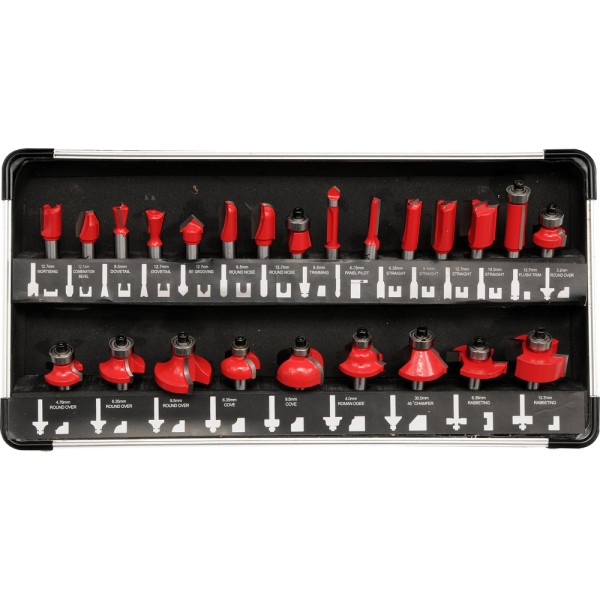 FREZY DO DREWNA, ZESTAW 24 SZT. YT-6801