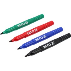 MARKERY TECHNICZNE KPL. 4 SZT / CZARNY-ZIELONY-NIEBIESKI-CZERWONY YT-69304