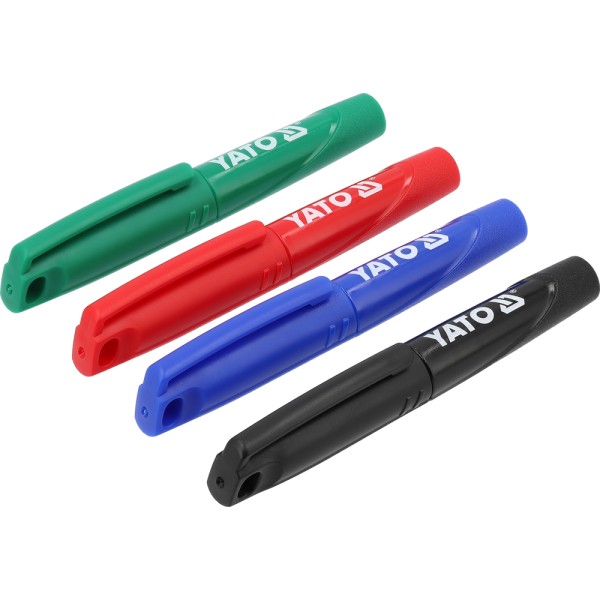 MARKERY TECHNICZNE MINI OPK. 72 SZT / CZARNY-ZIELONY-NIEBIESKI-CZERWONY YT-69311