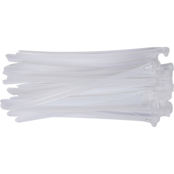 OPASKI PLASTIKOWE, ROZPINANE 7,6X200MM 50SZT. BIAŁ YT-70663