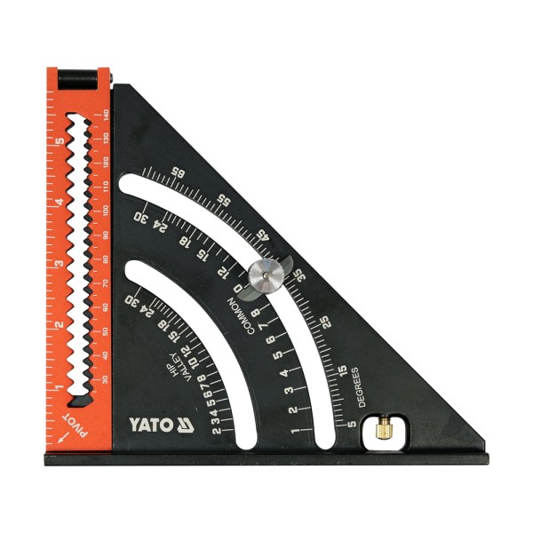 KĄTOWNIK ALUMINIOWY ZE STOPKĄ 140 MM -EKIERKA YT-70783