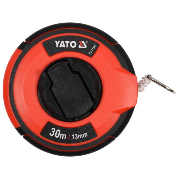 TAŚMA MIERNICZA STALOWA 30 M X 13 MM ZABEZPIECZONA NYLONEM, II KLASA DOKŁADNOŚCI YT-71581