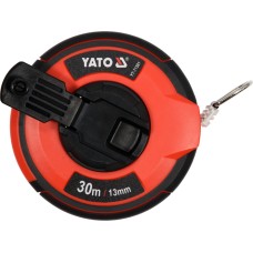 TAŚMA MIERNICZA STALOWA 30 M X 13 MM ZABEZPIECZONA NYLONEM, II KLASA DOKŁADNOŚCI YT-71581