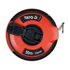 TAŚMA MIERNICZA STALOWA 50 M X 13 MM ZABEZPIECZONA NYLONEM, II KLASA DOKŁADNOŚCI YT-71582