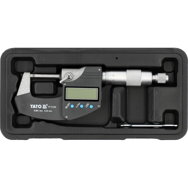 CYFROWY MIKROMETR ZEWNĘTRZNY 0-25MM / 0.001MM YT-72306