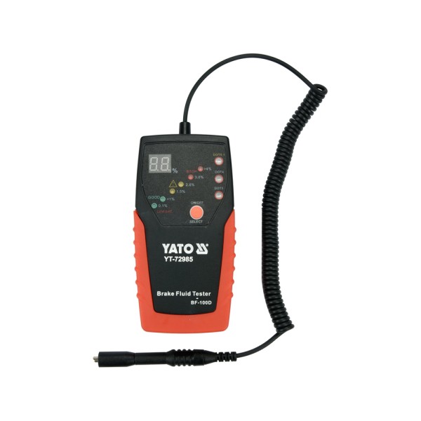 TESTER PŁYNU HAMULCOWEGO Z ELEKTRONICZNYM WYŚWIETLACZEM I ELASTYCZNĄ SONDĄ YT-72985