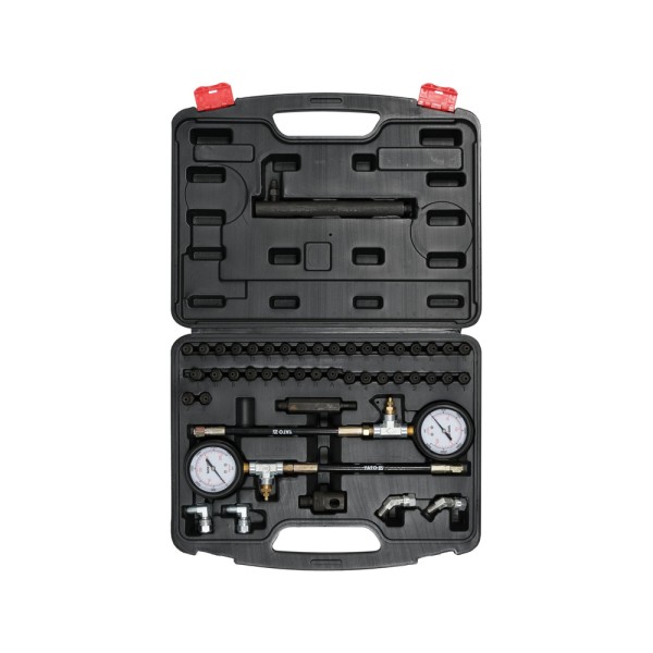 TESTER CIŚNIENIA W UKŁADZIE HAMULCOWYM. ZAWIERA 46 ELEMENTÓW YT-73040