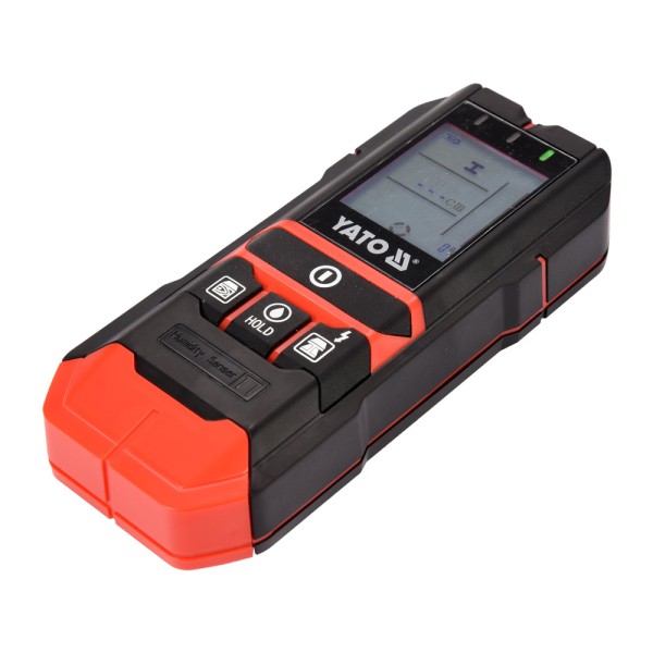 WYKRYWACZ PROFILI I PRZEWODÓW POD NAPIĘCIEM MIERNIK WILGOTNOŚCI DREWNA I MATERIAŁÓW BUD. 4 W 1 YT-73138