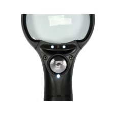 LUPA Z DWIEMA SOCZEWKAMI 3,5X/45X Z PODŚWIETLENIEM LED NA 3 BATERIE AAA YT-73845