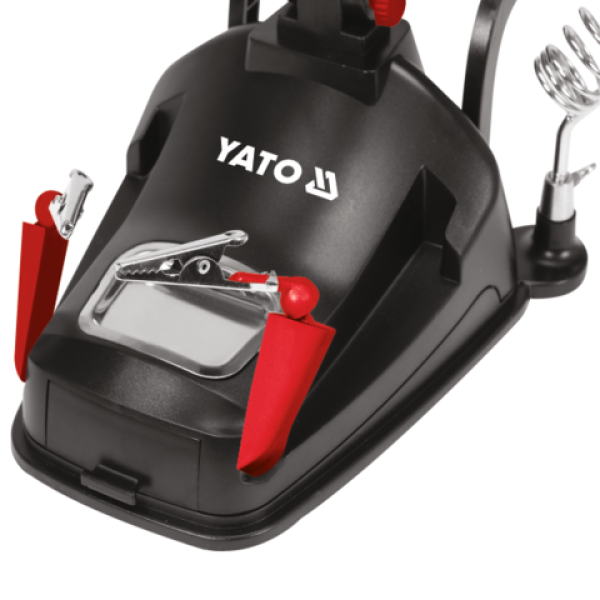 UCHWYT TYPU TRZECIA RĘKA Z PODWÓJNĄ LUPĄ Z PODŚWIETLENIEM LED YT-73861