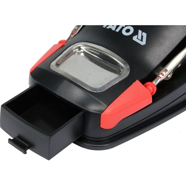 UCHWYT TYPU TRZECIA RĘKA Z PODWÓJNĄ LUPĄ Z PODŚWIETLENIEM LED YT-73861