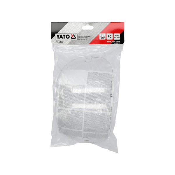 SZYBKA ZEWNĘTRZNA DO PRZYŁBICY YT-73936 270X140MM YT-73937