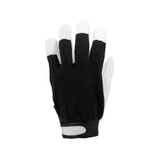 RĘKAWICE ROBOCZE BAWEŁNA/SKÓRA CZARNE ROZM. 8 YT-74639