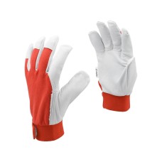 RĘKAWICE ROBOCZE BAWEŁNA/SKÓRA CZERWONE ROZM. 9 YT-746419