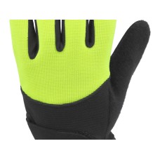RĘKAWICE ROBOCZE Z SYNTETYCZNEJ SKÓRY AMARA ZE WZMOCNIENIAMI W CZĘŚCI CHWYTNEJ OBSŁUGA SMARTFONA ROZM. 8 YT-74654