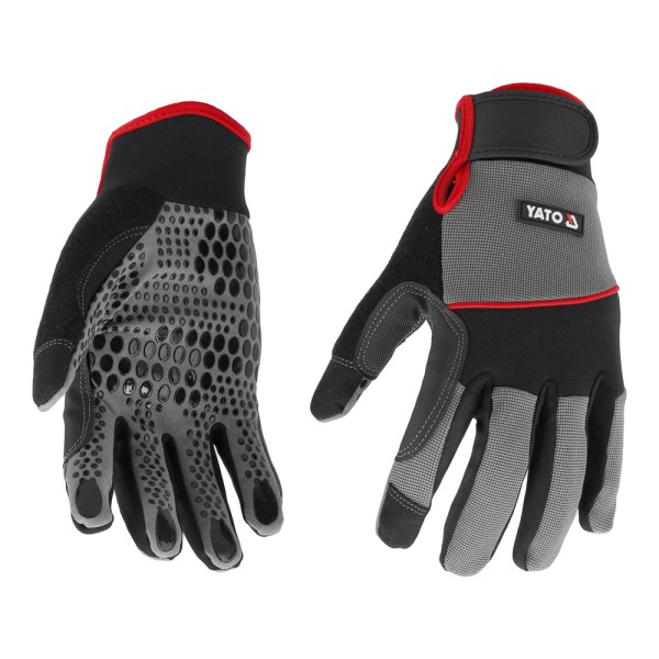 RĘKAWICE SKÓRA SYNT. ANTYPOŚL. NAKRAPIANE ROZM. 8 YT-746648