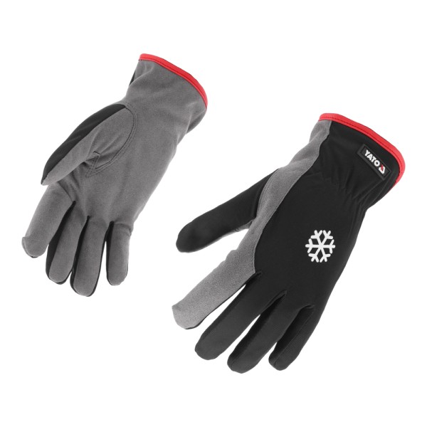 RĘKAWICE ROBOCZE OCIEPLANE SKÓRA SYNTETYCZNA ROZM. 7 YT-74681