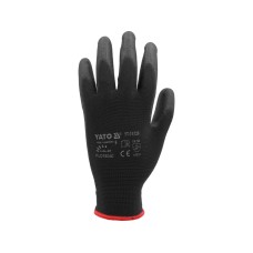 RĘKAWICE OCHRONNE NYLONOWE POWLEKANE PU ROZMIAR 10 YT-7473