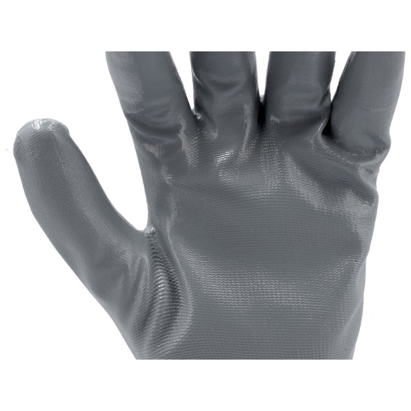 RĘKAWICE OCHRONNE NYLONOWE POWLEKANE OLEJOODPORNYM NITRYLEM ROZMIAR 9 YT-74739