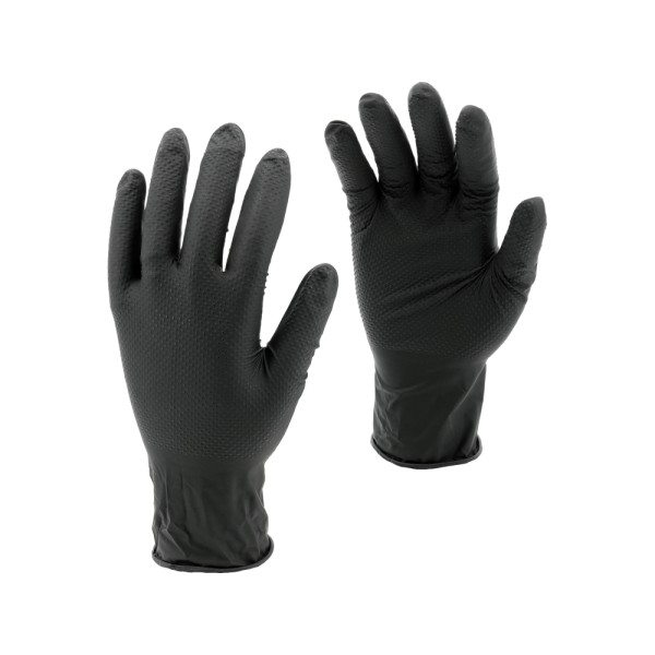 RĘKAWICE NITRYLOWE MOCNE TEKSTURA DIAMENTU 50 SZT ROZM. M (8) YT-74741