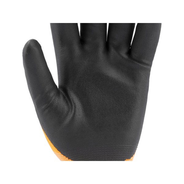 RĘKAWICE OCHRONNE NYLONOWE 15G POWLEKANE NITRYLEM Z POWŁOKĄ DO OBSŁUGI SMARTFONA ROZMIAR 10 YT-74756