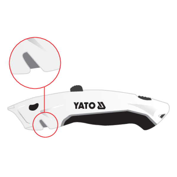 NOŻYK Z WYSUWANYM OSTRZEM TRAPEZOWYM YT-75201