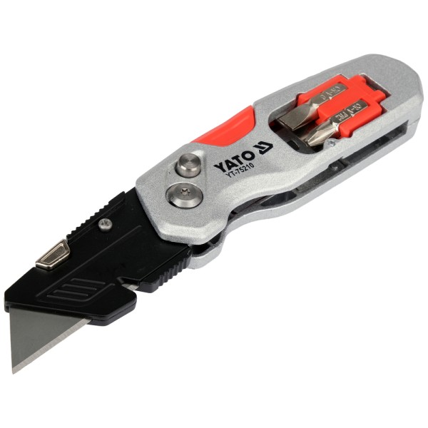 NOŻYK Z WYSUWANYM OSTRZEM TRAPEZOWYM YT-75210