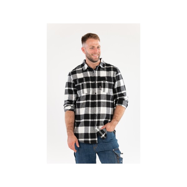 KOSZULA FLANELOWA BIAŁA ROZM. M YT-78813