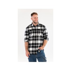 KOSZULA FLANELOWA BIAŁA ROZM. XL YT-78815