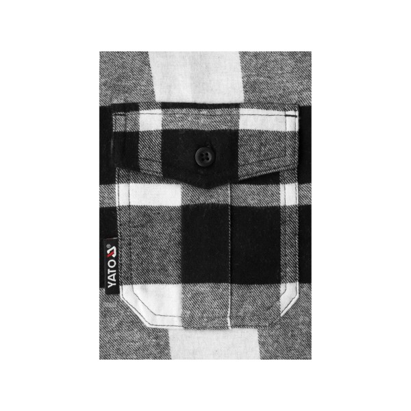 KOSZULA FLANELOWA BIAŁA ROZM. XL YT-78815