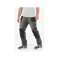SPODNIE ROBOCZE MONTERSKIE STRETCH JEANS STEEL GREY ROZM. L/XL YT-79063