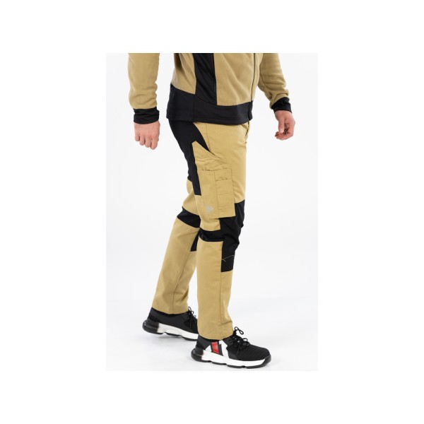 SPODNIE ROBOCZE 4-WAY STRETCH SERWAL KHAKI ROZM. L YT-79132