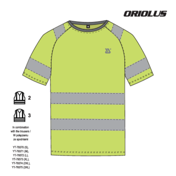 T-SHIRT OSTRZEGAWCZY ORIOLUS ROZM. M YT-79377