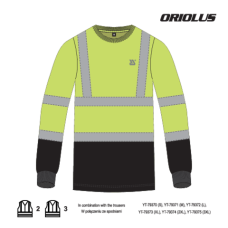 KOSZULKA LONGSLEEVE OSTRZEGAWCZY ORIOLUS ROZM. 3XL YT-79387