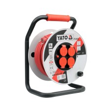 PRZEDŁUŻACZ NA BĘBNIE PLASTIKOWYM 30 M, PRZEWÓD 3X2,5MM2 YT-8106