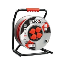 PRZEDŁUŻACZ NA BĘBNIE PLASTIKOWYM 40 M, PRZEWÓD 3X2,5MM2 YT-8107