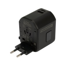 UNIWERSALNY ADAPTER PODRÓŻNY DO PONAD 150 KRAJÓW Z SZYBKĄ ŁADOWARKĄ USB Q.C. 3.0, 20W YT-81300