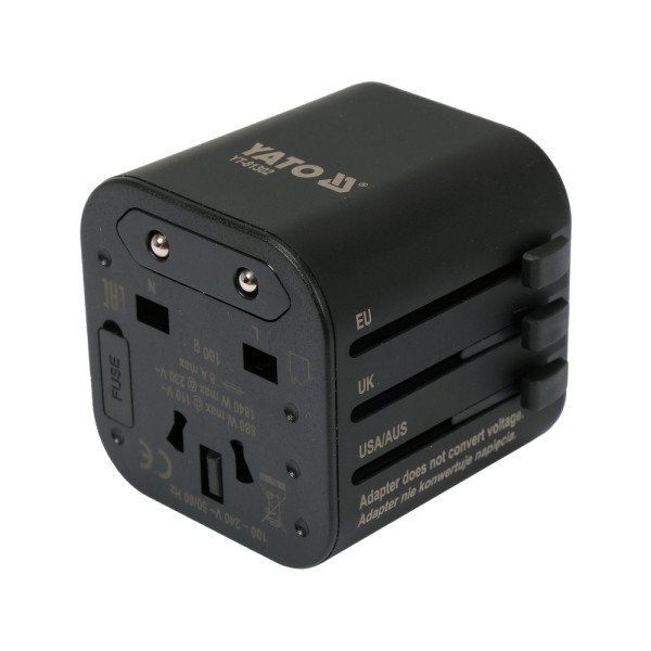 UNIWERSALNY ADAPTER PODRÓŻNY DO PONAD 150 KRAJÓW YT-81302