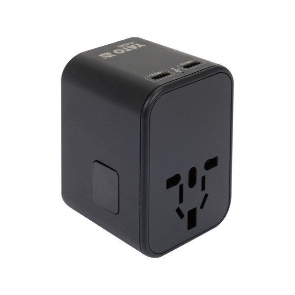ADAPTER PODRÓŻNY DO PONAD 150 KRAJÓW USB-C PD 65W YT-81303